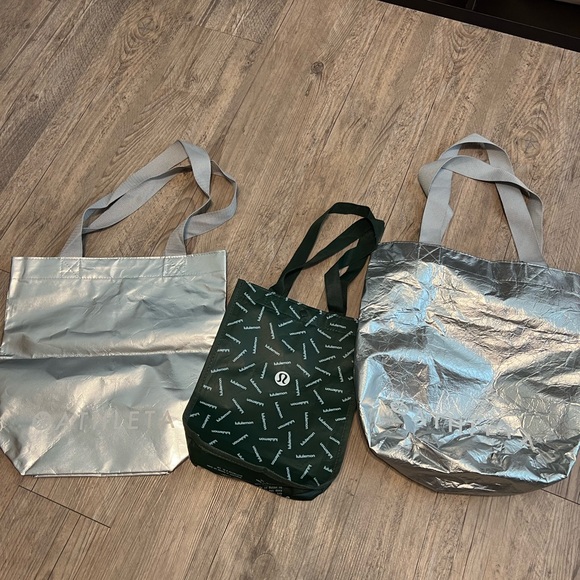 lululemon athletica Handbags - lululemon athletica Silver and Green Tote Trio